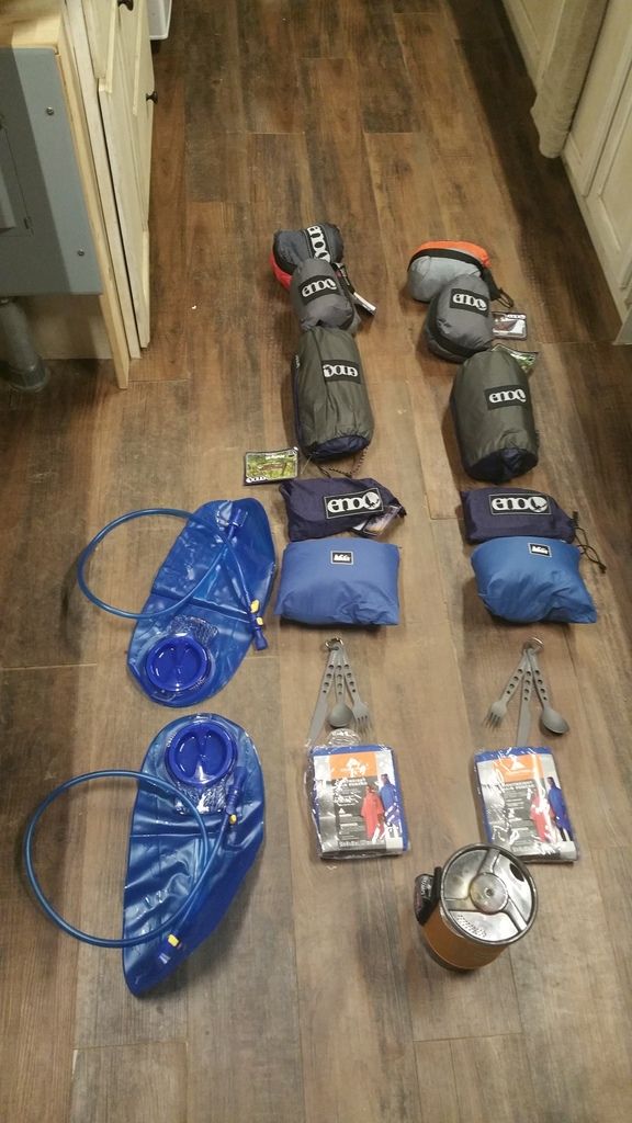 High end camping gear, gregory, ENO hammocks, Jetboil,etc. Pirate 4x4